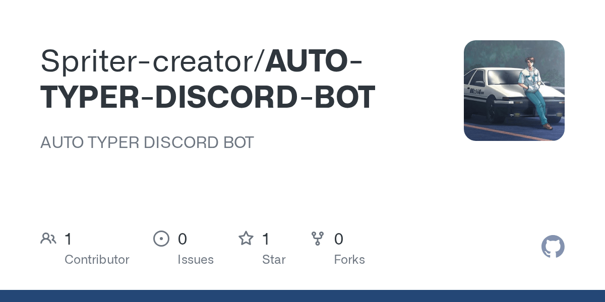 GitHub Spritercreator/AUTOTYPERDISCORDBOT AUTO TYPER DISCORD BOT