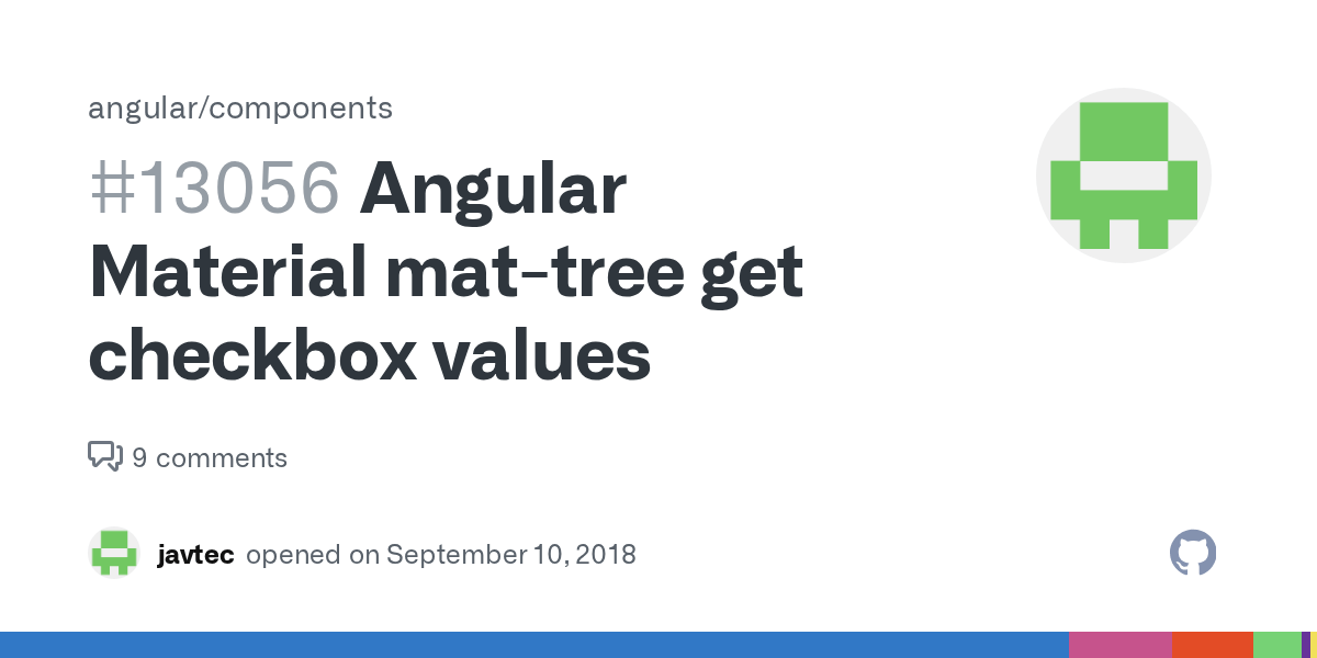 Angular Material mattree get checkbox values · Issue 13056 · angular