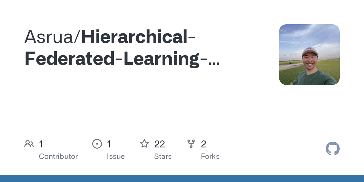 GitHub Asrua/HierarchicalFederatedLearningPyTorch