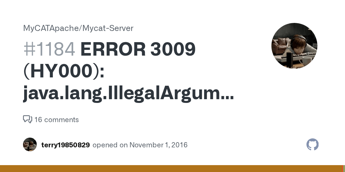 ERROR 3009 (HY000) java.lang.IllegalArgumentException Invalid DataSource0 · Issue 1184