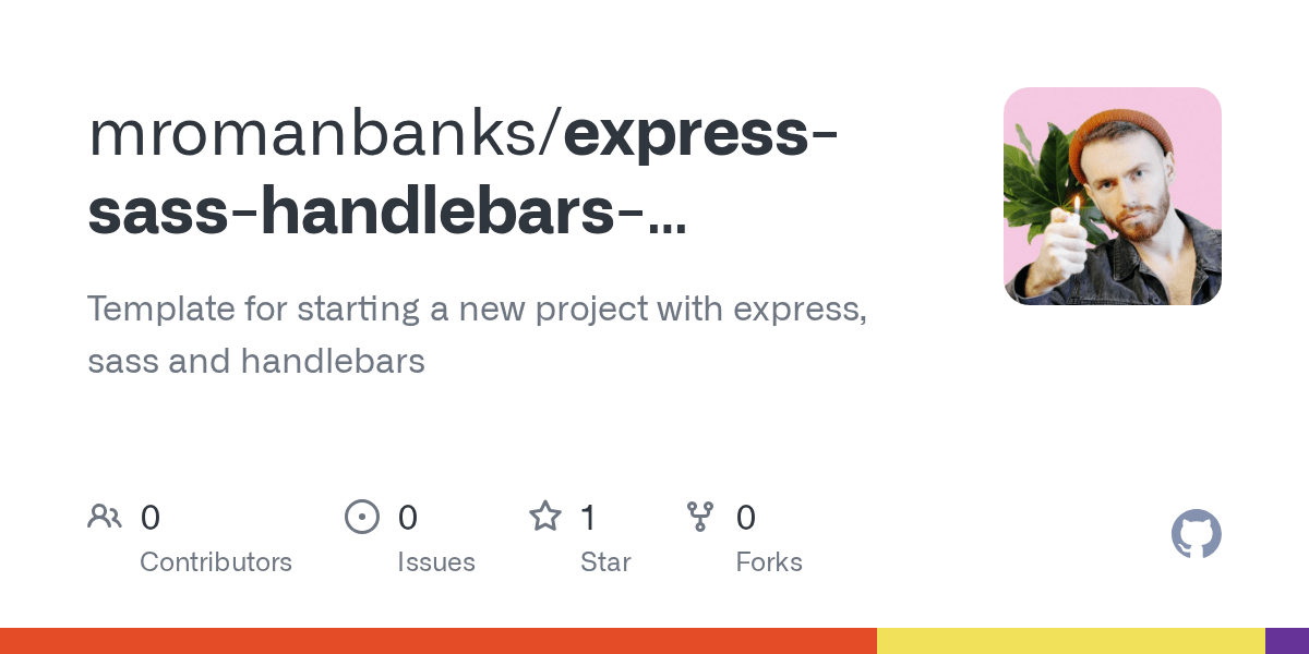 GitHub mromanbanks/expresssasshandlebarstemplate Template for