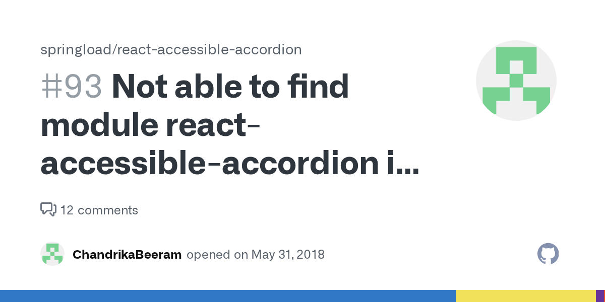 Not able to find module reactaccessibleaccordion in core react Js · Issue 93