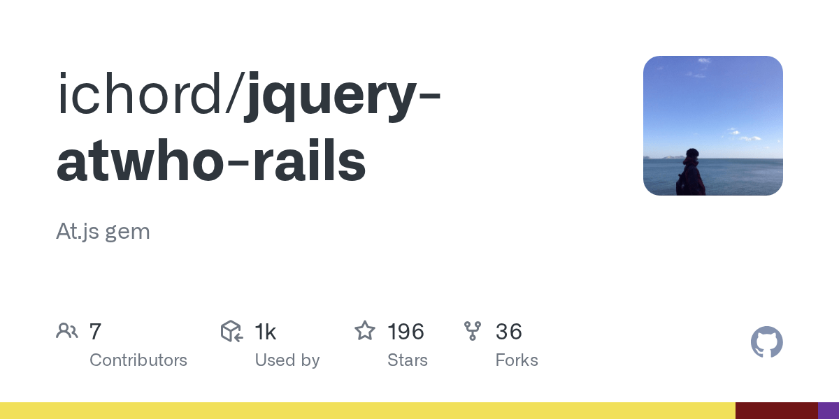 GitHub ichord/jqueryatwhorails At.js gem