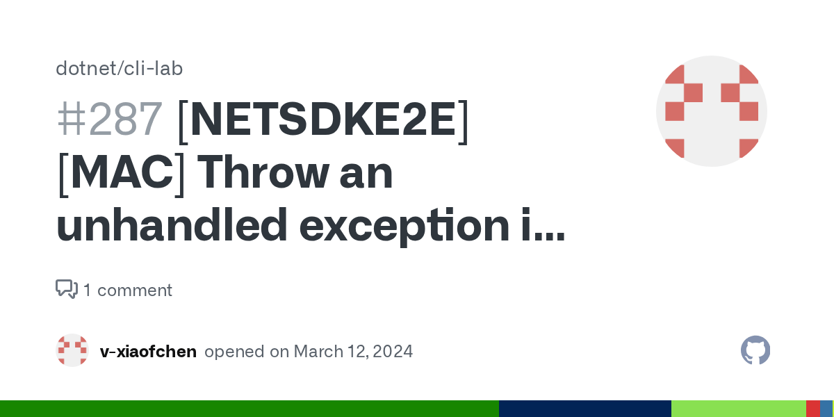 Throw an unhandled exception in