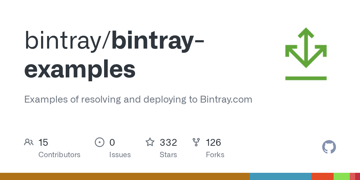 GitHub bintray/bintrayexamples Examples of resolving and deploying