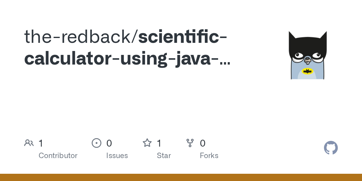 GitHub theredback/scientificcalculatorusingjavaswing