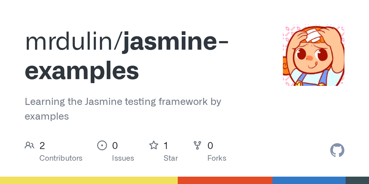 GitHub mrdulin/jasmineexamples Learning the Jasmine testing