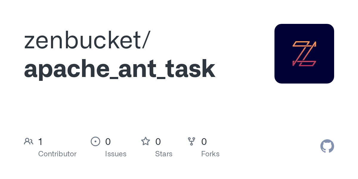 GitHub zenbucket/apache_ant_task