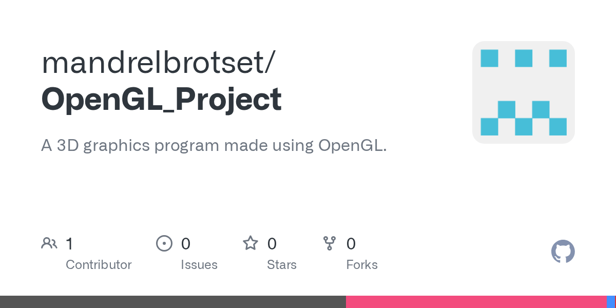 GitHub mandrelbrotset/OpenGL_Project A 3D graphics program made