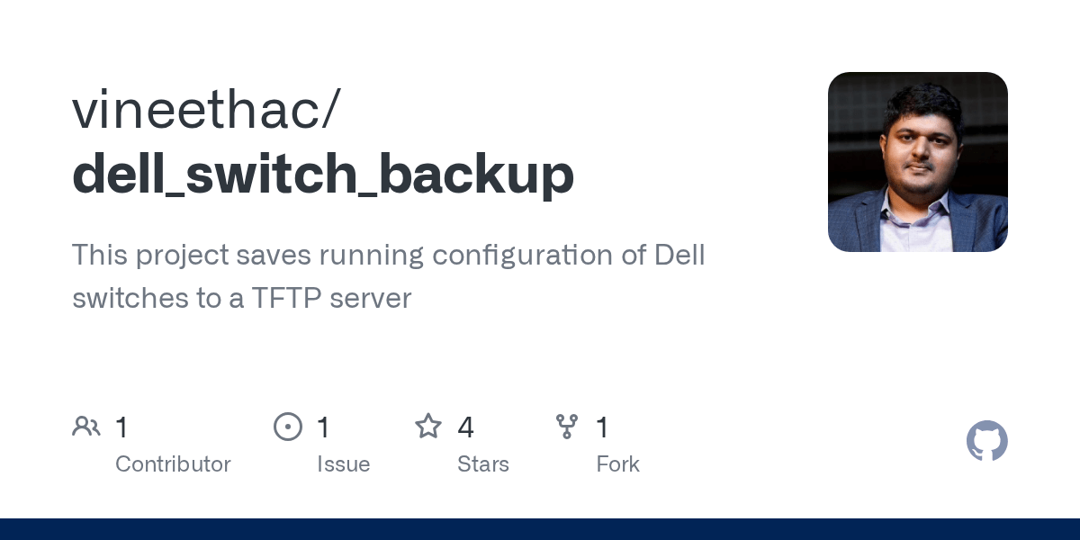 GitHub vineethac/dell_switch_backup This project saves running
