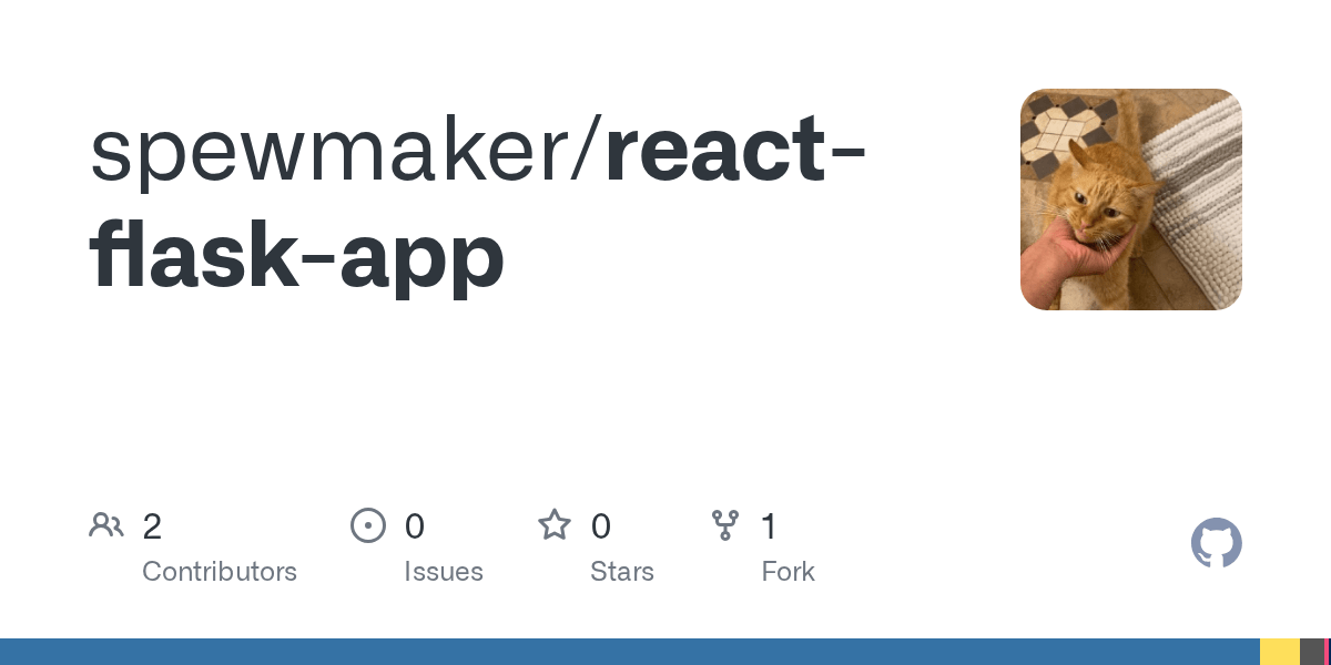 GitHub spewmaker/reactflaskapp