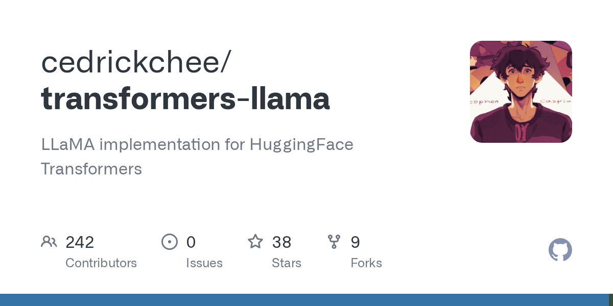 GitHub cedrickchee/transformersllama LLaMA implementation for