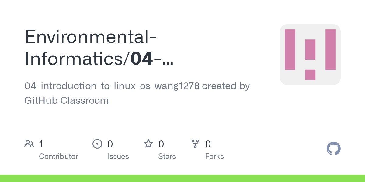 Projects · EnvironmentalInformatics/04introductiontolinuxos