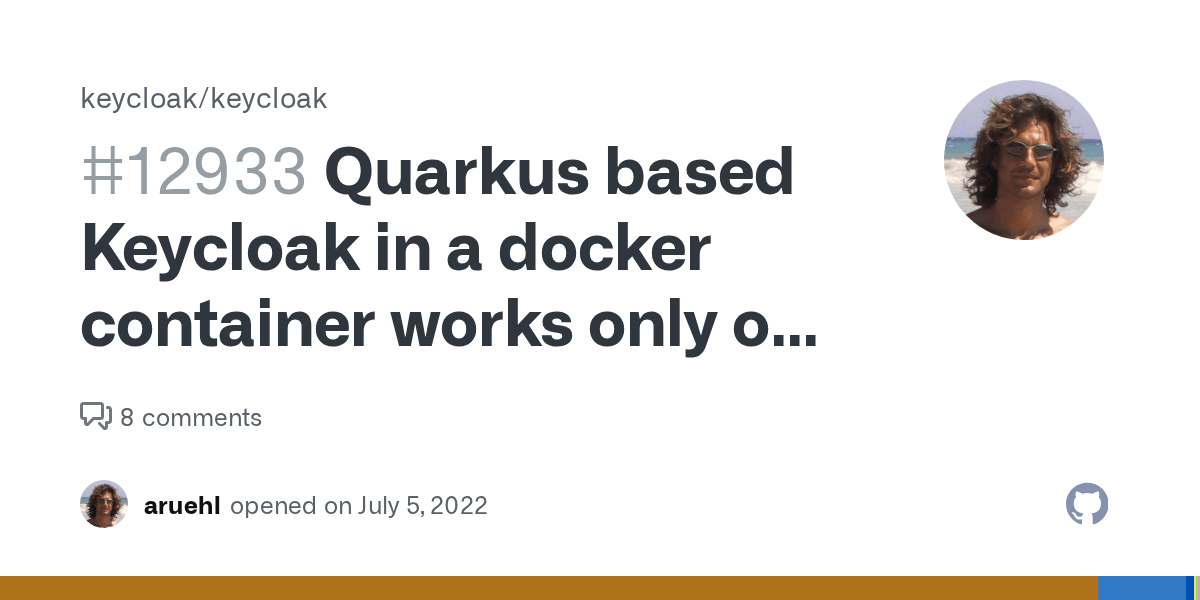 Quarkus based Keycloak in a docker container works only on port 8443