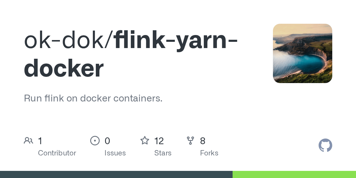 GitHub okdok/flinkyarndocker Run flink on docker containers.