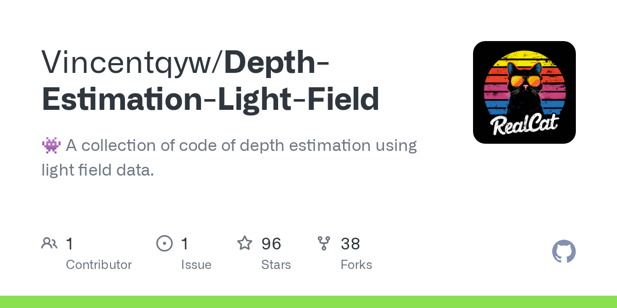 DepthEstimationLightField/README.md at master · Vincentqyw/Depth