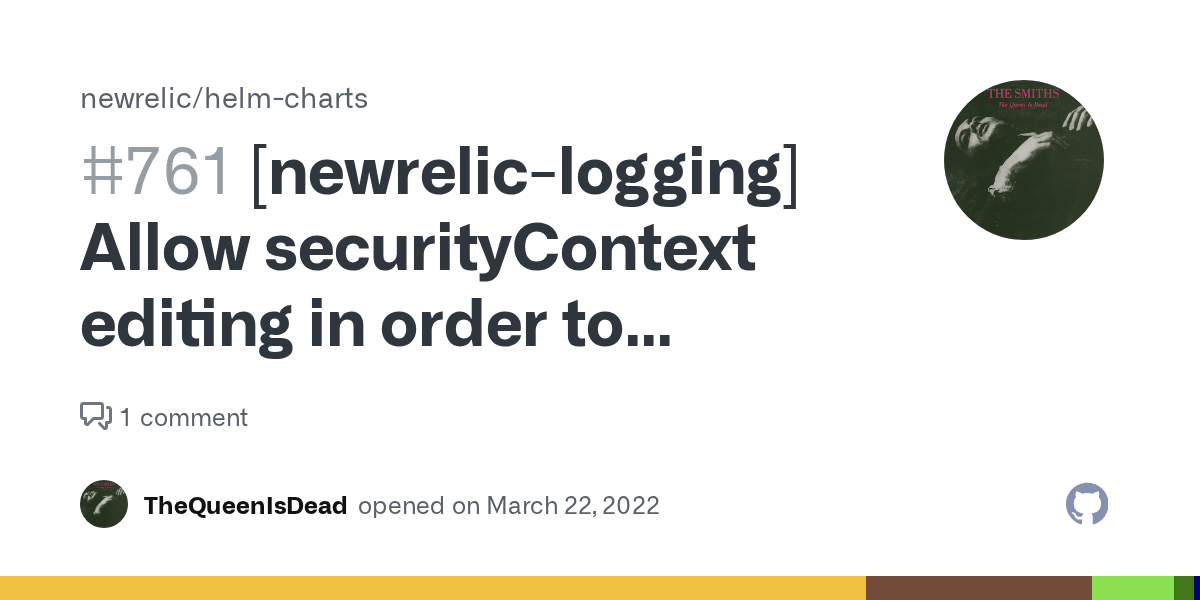 [newreliclogging] Allow securityContext editing in order to resolve