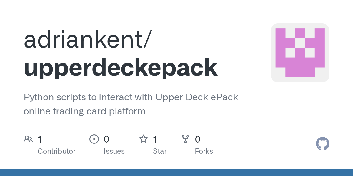 GitHub adriankent/upperdeckepack Python scripts to interact with