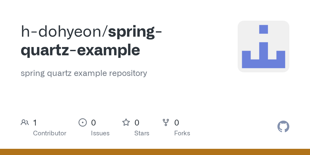 GitHub hdohyeon/springquartzexample spring quartz example repository