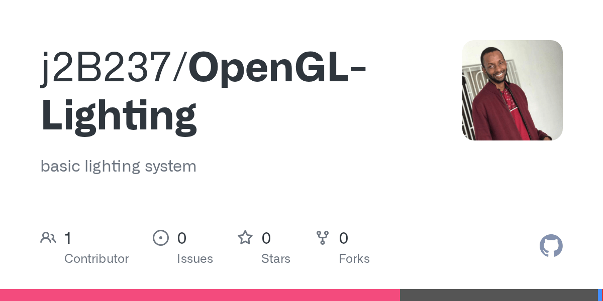 GitHub j2B237/OpenGLLighting basic lighting system