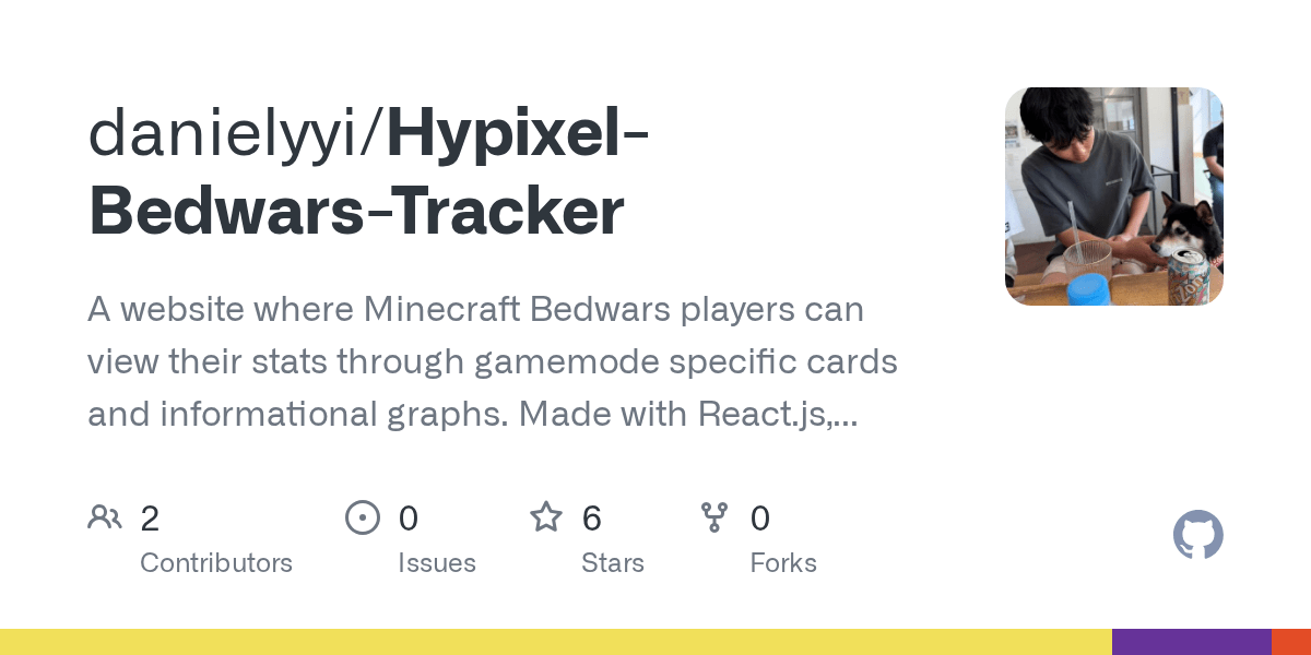 GitHub danielyyi/HypixelBedwarsTracker A website where Minecraft
