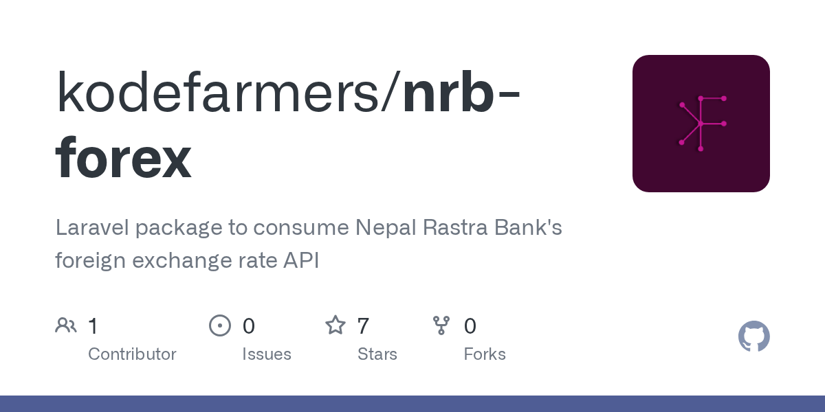 GitHub - kodefarmers/nrb-forex: Laravel package to consume Nepal 