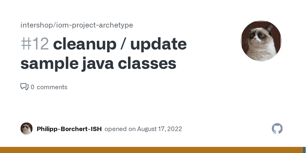 cleanup / update sample java classes · Issue 12 ·