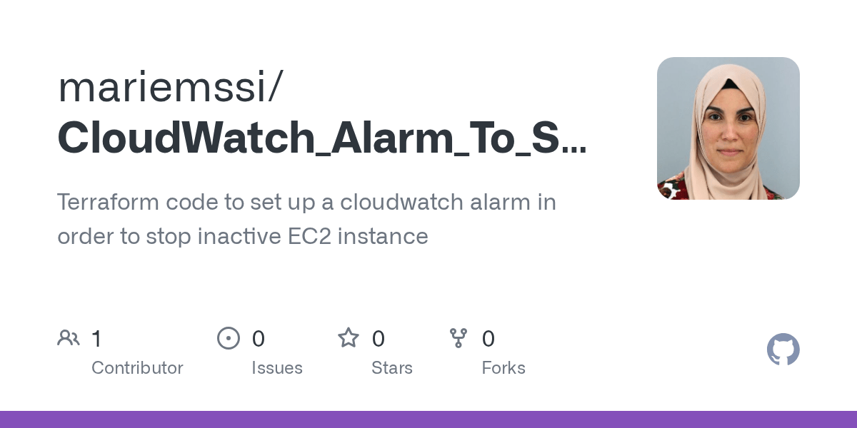 GitHub mariemssi/CloudWatch_Alarm_To_Stop_Inactive_EC2_Instance