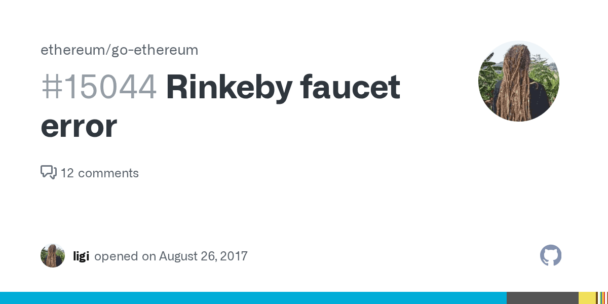 Rinkeby faucet error · Issue 15044 · ethereum/goethereum · GitHub