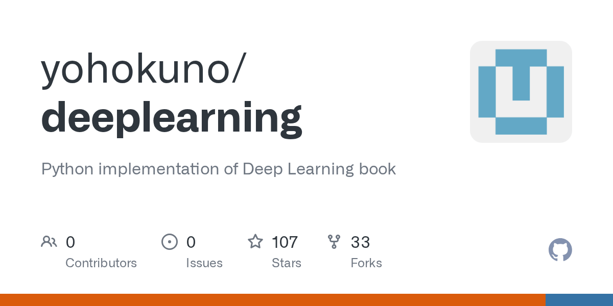 GitHub yohokuno/deeplearning Python implementation of Deep Learning book