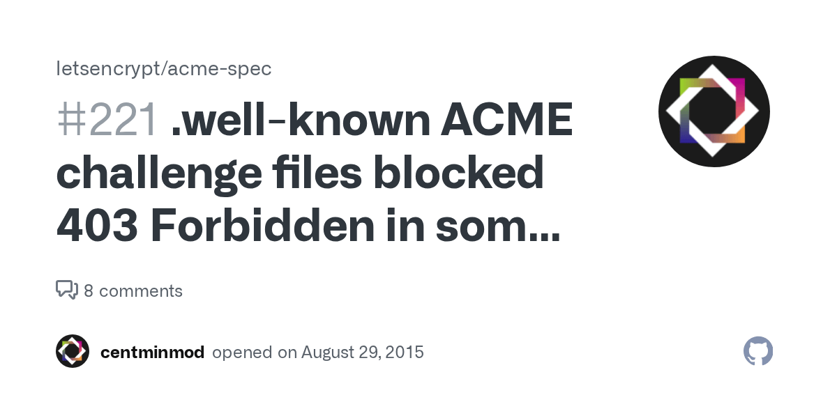 .wellknown ACME challenge files blocked 403 Forbidden in some Nginx