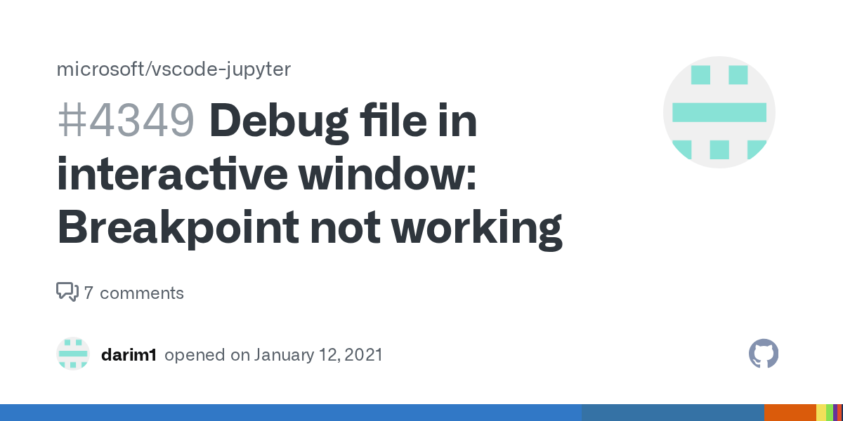 Debug file in interactive window Breakpoint not working · Issue 4349