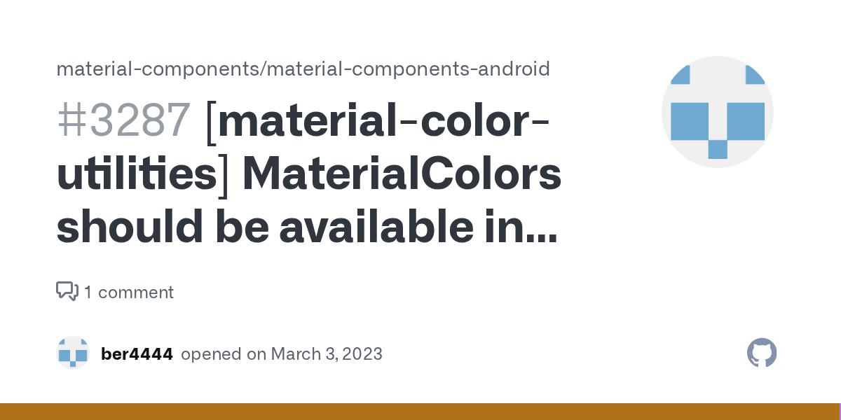 [materialcolorutilities] MaterialColors should be available in