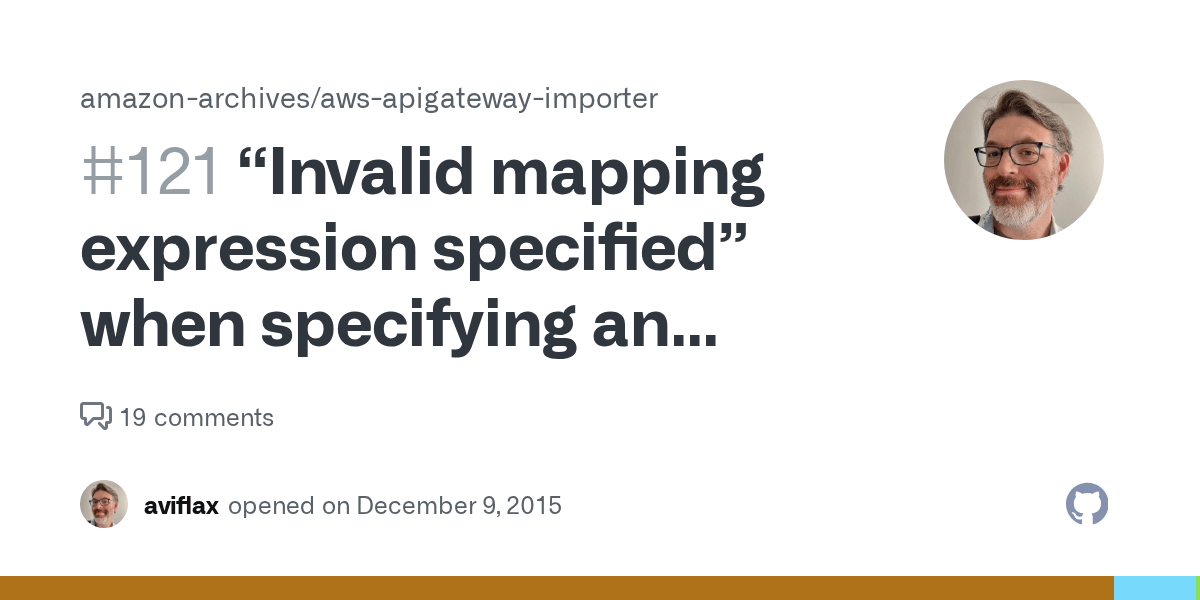 “Invalid mapping expression specified” when specifying an integration response header · Issue