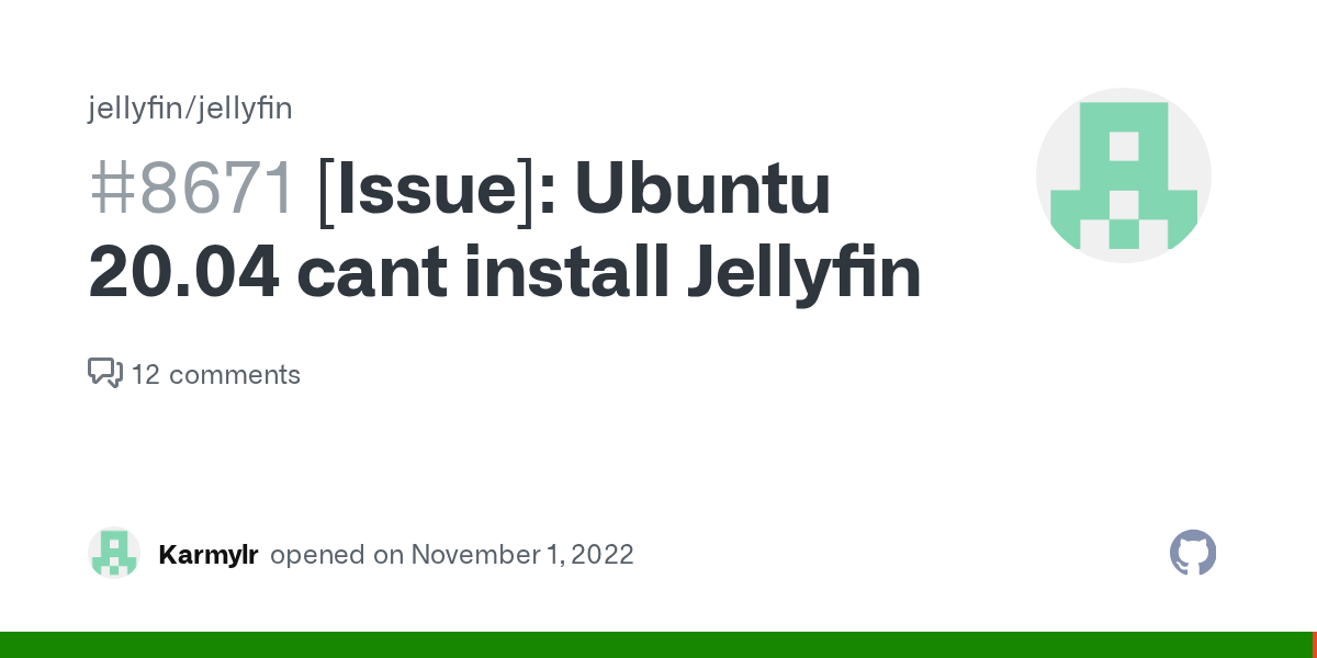 [Issue] Ubuntu 20.04 cant install Jellyfin · Issue 8671 · jellyfin