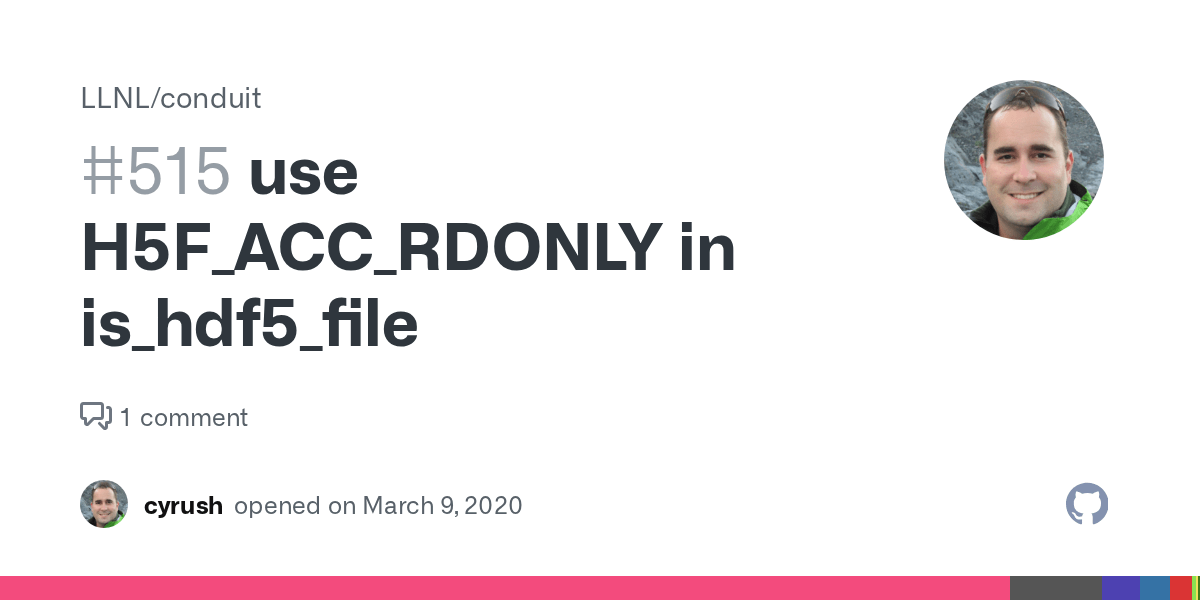 use H5F_ACC_RDONLY in is_hdf5_file · Issue 515 · LLNL/conduit · GitHub