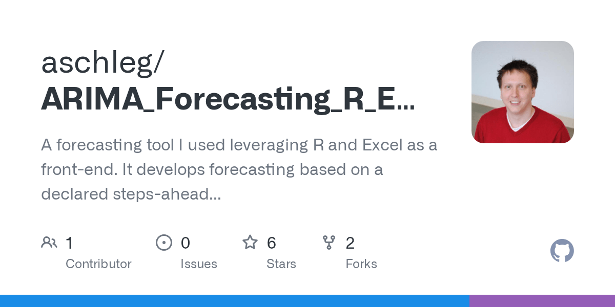 GitHub aschleg/ARIMA_Forecasting_R_Excel A forecasting tool I used