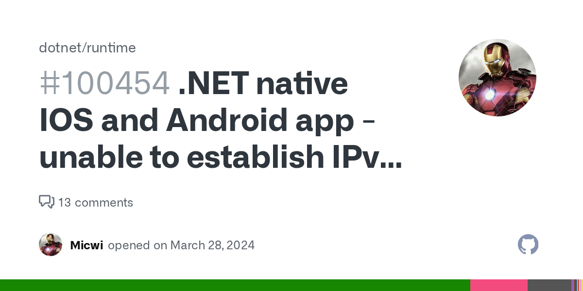 native IOS and Android app unable to establish IPv6 TCP