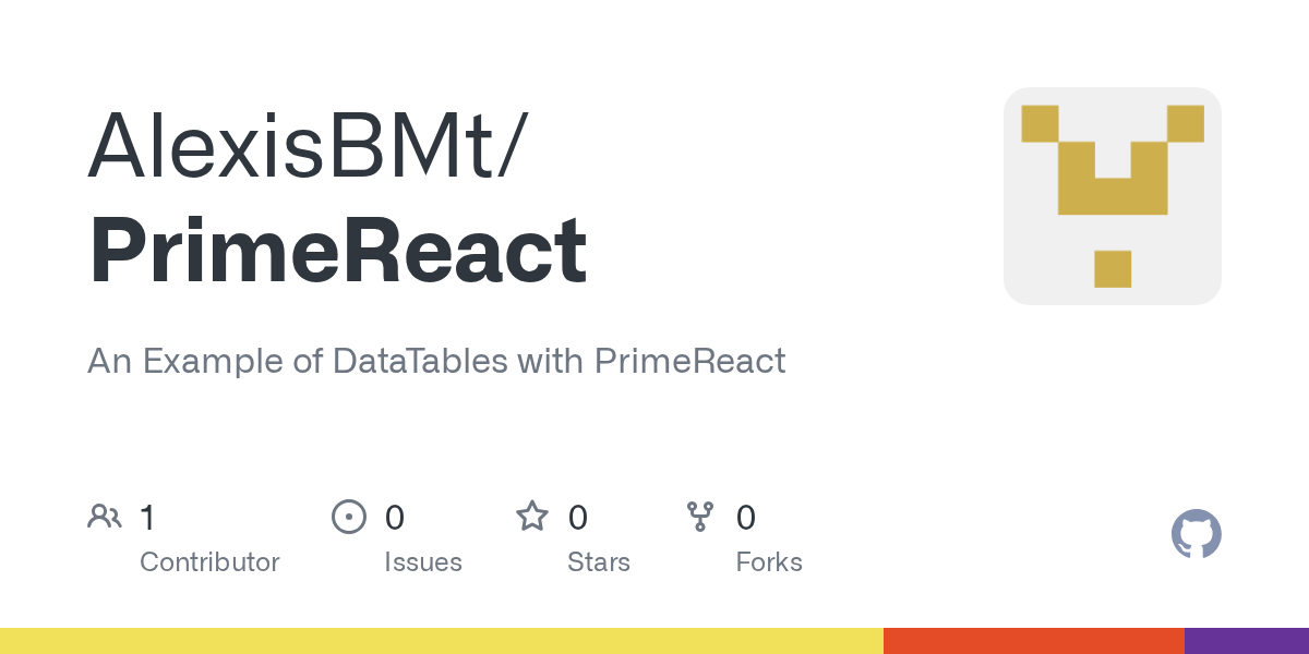 GitHub AlexisBMt/PrimeReact An Example of DataTables with PrimeReact
