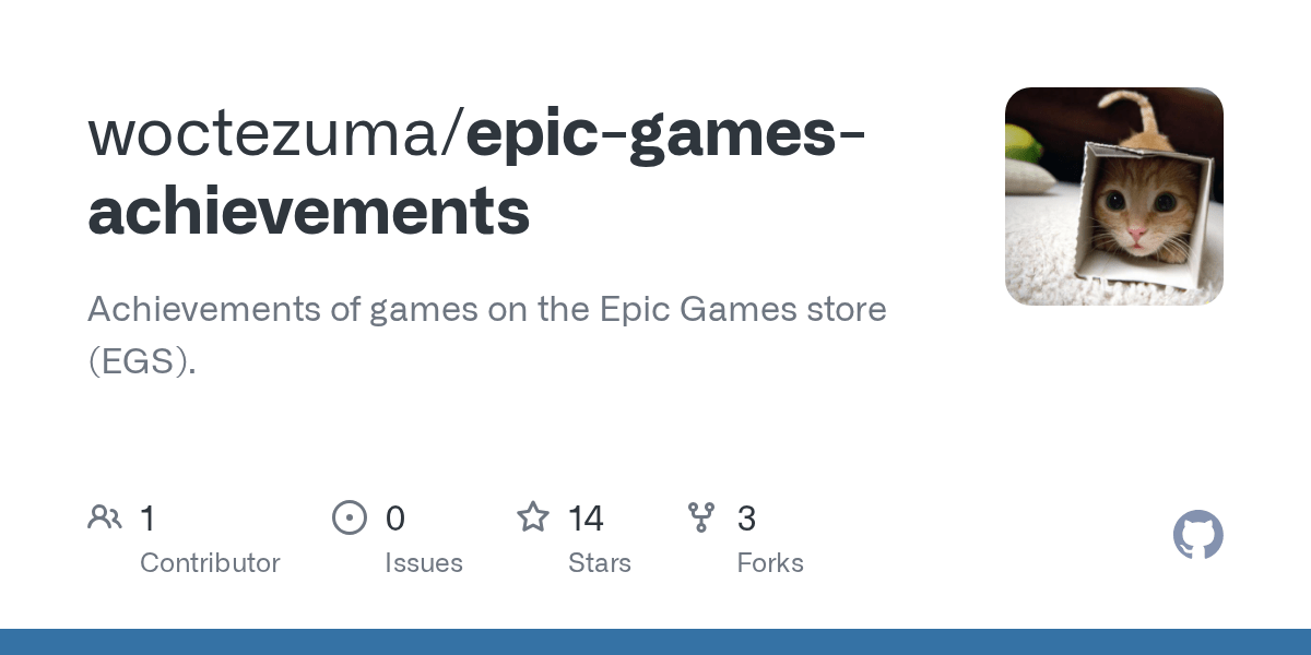 GitHub woctezuma/epicgamesachievements Achievements of games on