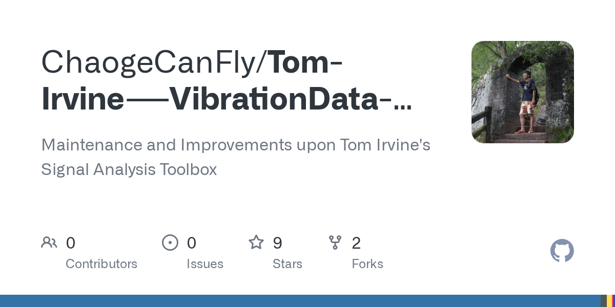 GitHub ChaogeCanFly/TomIrvineVibrationDataToolboxSignal