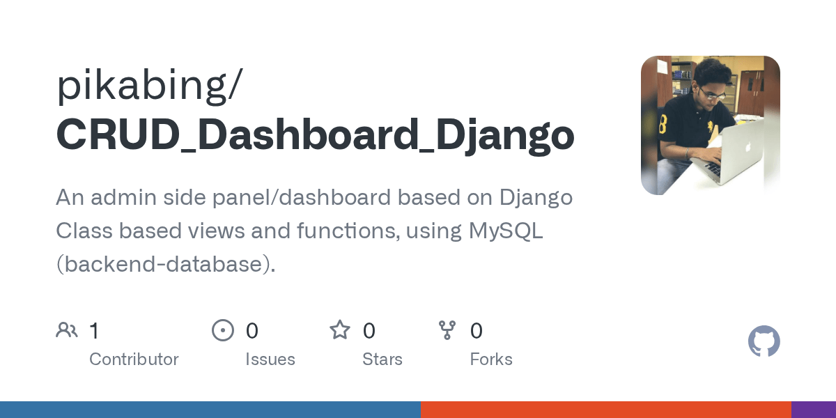 GitHub pikabing/CRUD_Dashboard_Django An admin side panel/dashboard based on Django Class