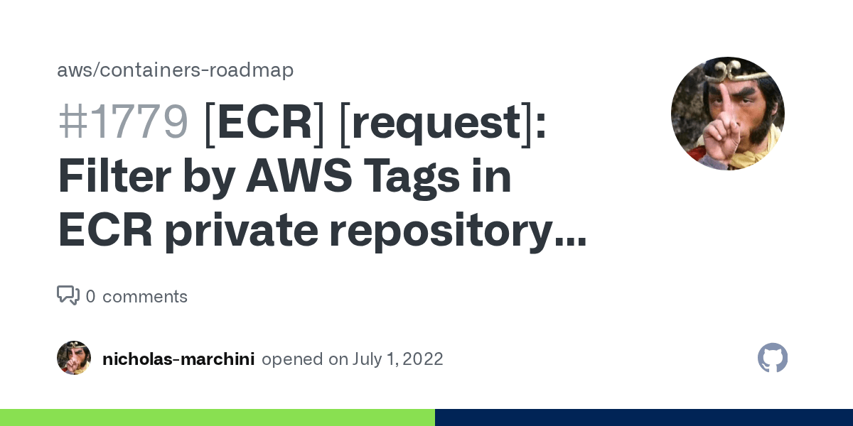 [ECR] [request] Filter by AWS Tags in ECR private repository console