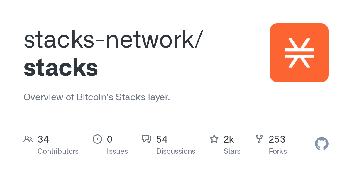 GitHub blockstack/stacks Stacks ecosystem overview.