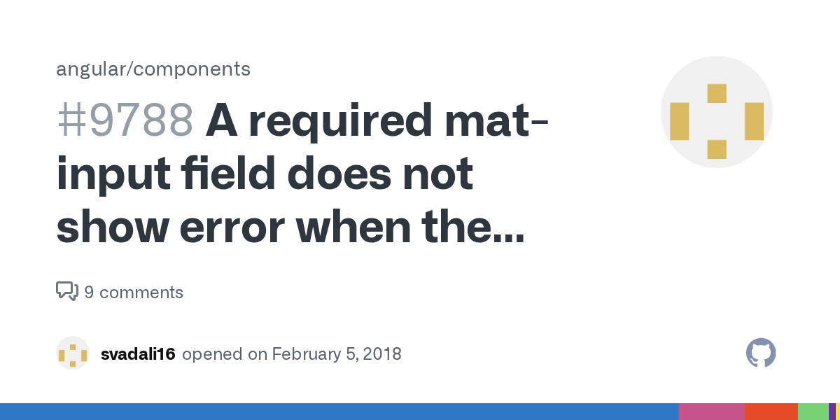 A required matinput field does not show error when the parent form is submitted. · Issue 9788