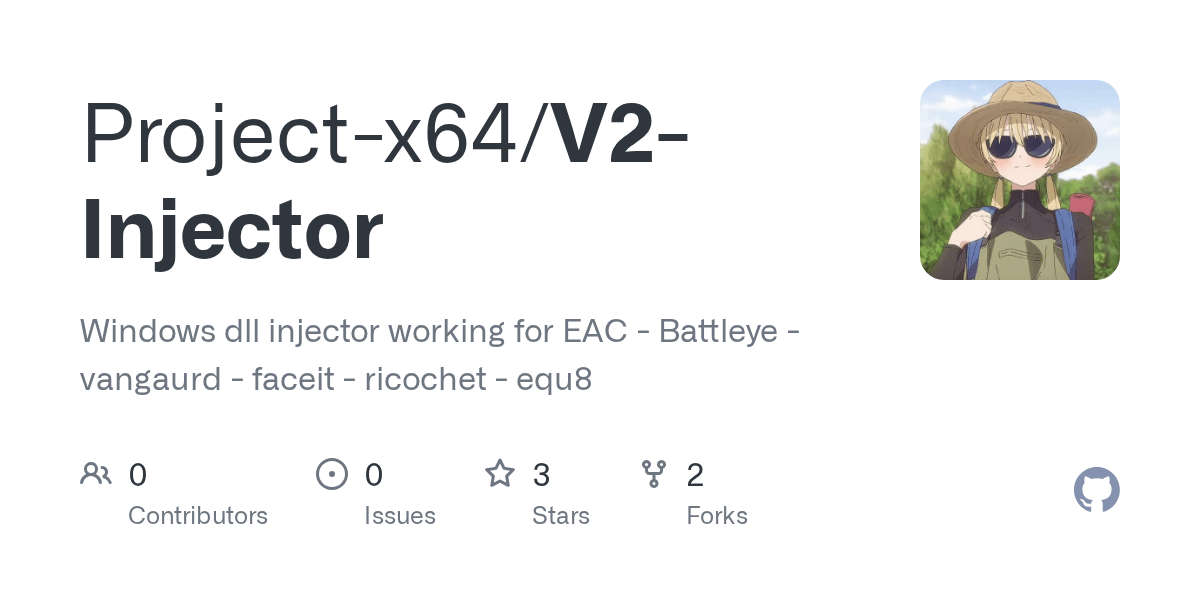 GitHub Projectx64/V2Injector Windows dll injector working for EAC