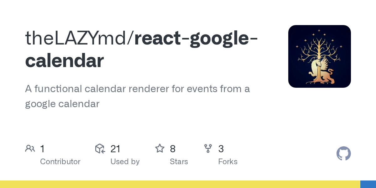 GitHub theLAZYmd/reactgooglecalendar A functional calendar