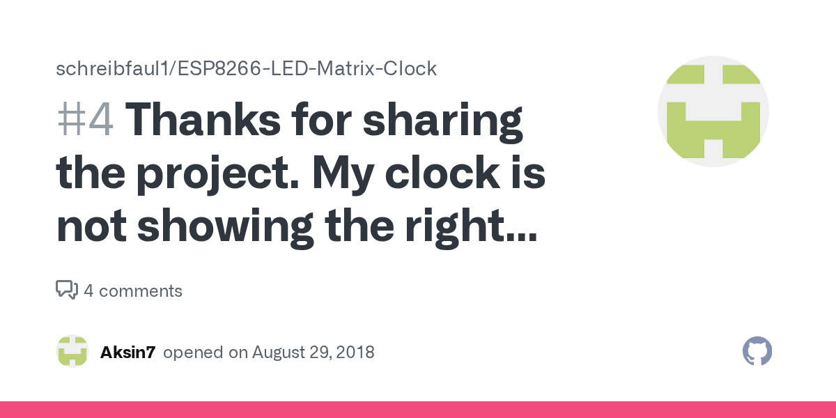 Thanks for sharing the project. My clock is not showing the right time