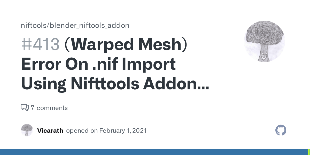 (Warped Mesh) Error On .nif Import Using Nifttools Addon v0.0.3 in