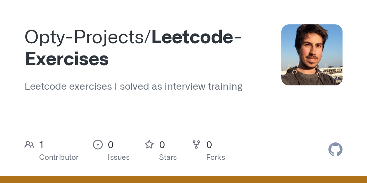 GitHub OptyProjects/LeetcodeExercises Leetcode exercises I solved